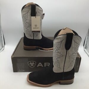 Ariat Mens Circuit Gritty Roughout Shredded White Western Boots Size 7.5 EE NEW